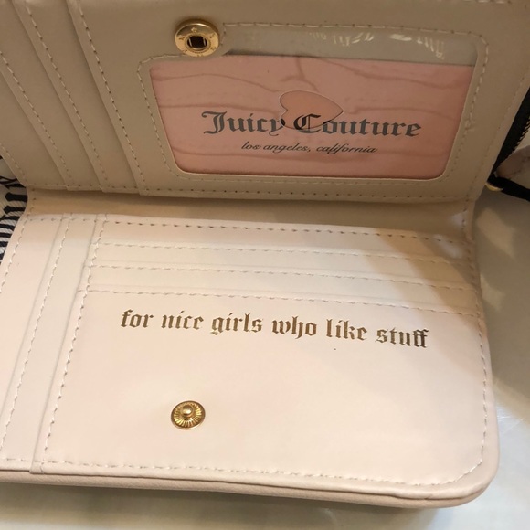 Juicy Couture Black Beige Spring Fling MultiCompartment Bifold Wallet NWT - Picture 8 of 16